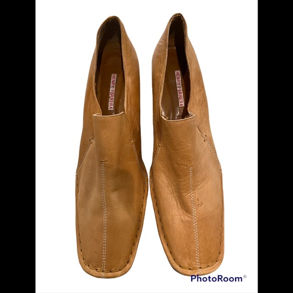 Henry Ferrera Jazzy Slip On Soft Leather Wedge Shoe Size 10